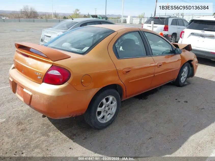 2005 Dodge Neon Sxt VIN: 1B3ES56C95D136384 Lot: 41847181