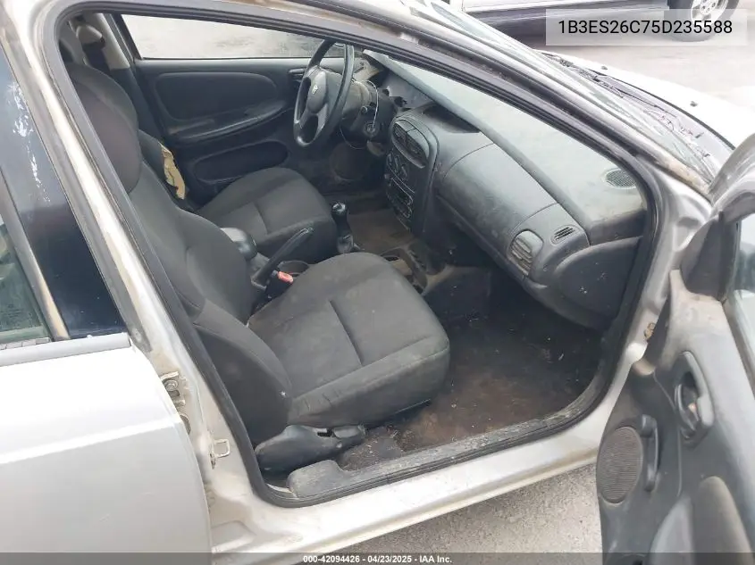 2005 Dodge Neon Se VIN: 1B3ES26C75D235588 Lot: 42094426