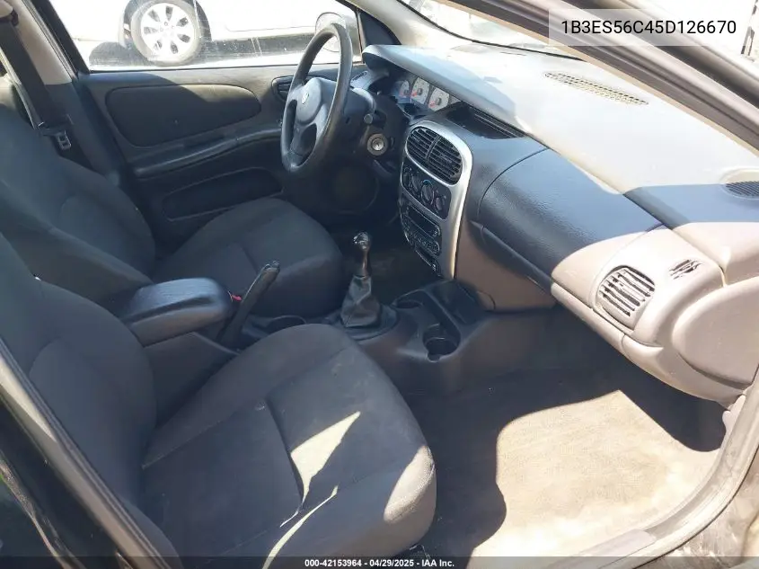 2005 Dodge Neon Sxt VIN: 1B3ES56C45D126670 Lot: 42153964