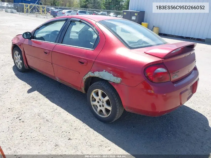 2005 Dodge Neon Sxt VIN: 1B3ES56C95D266052 Lot: 42154635
