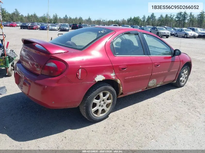 2005 Dodge Neon Sxt VIN: 1B3ES56C95D266052 Lot: 42154635