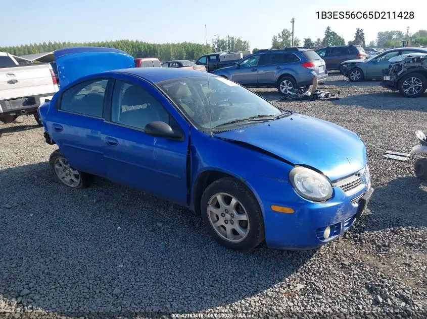 2005 Dodge Neon Sxt VIN: 1B3ES56C65D211428 Lot: 42163418