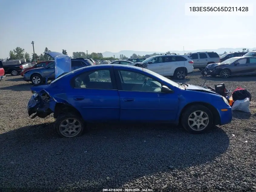 2005 Dodge Neon Sxt VIN: 1B3ES56C65D211428 Lot: 42163418