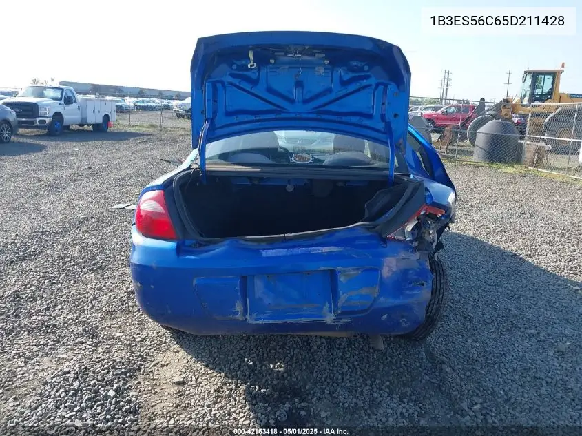 2005 Dodge Neon Sxt VIN: 1B3ES56C65D211428 Lot: 42163418