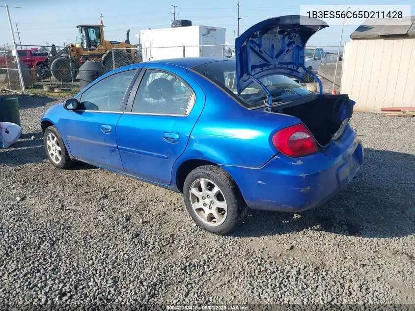 2005 Dodge Neon Sxt VIN: 1B3ES56C65D211428 Lot: 42163418