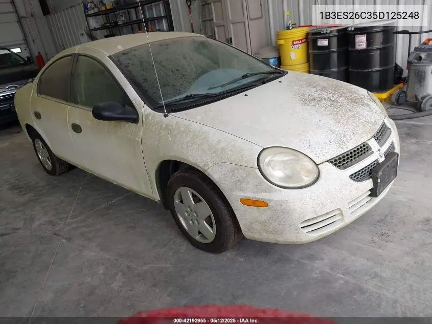 2005 Dodge Neon Se VIN: 1B3ES26C35D125248 Lot: 42192955