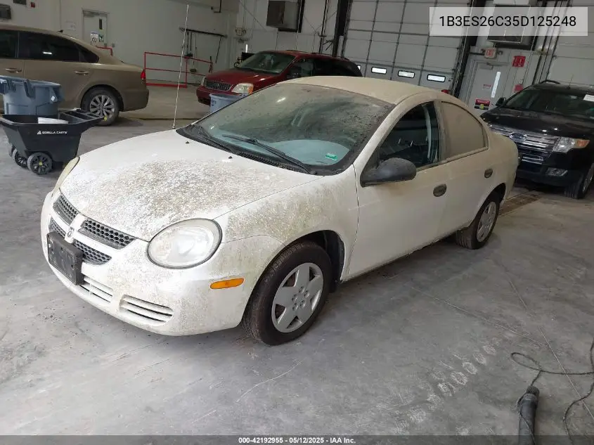 2005 Dodge Neon Se VIN: 1B3ES26C35D125248 Lot: 42192955