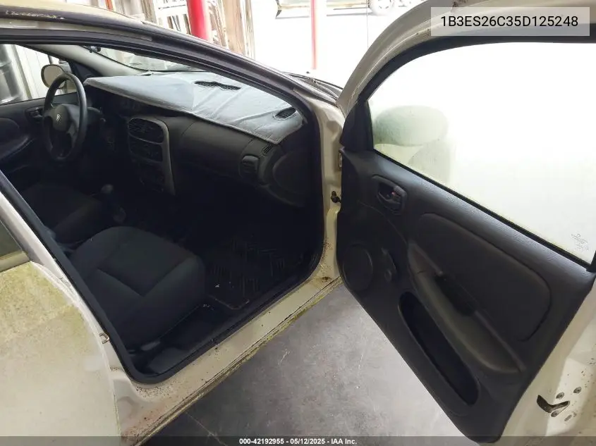 2005 Dodge Neon Se VIN: 1B3ES26C35D125248 Lot: 42192955