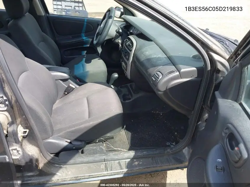 2005 Dodge Neon Sxt VIN: 1B3ES56C05D219833 Lot: 42305292