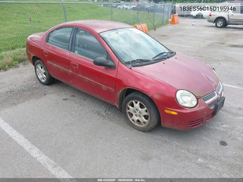2005 Dodge Neon Sxt VIN: 1B3ES56C15D195946 Lot: 42352297
