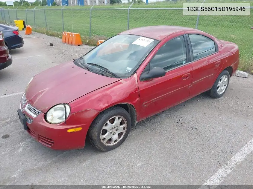 2005 Dodge Neon Sxt VIN: 1B3ES56C15D195946 Lot: 42352297