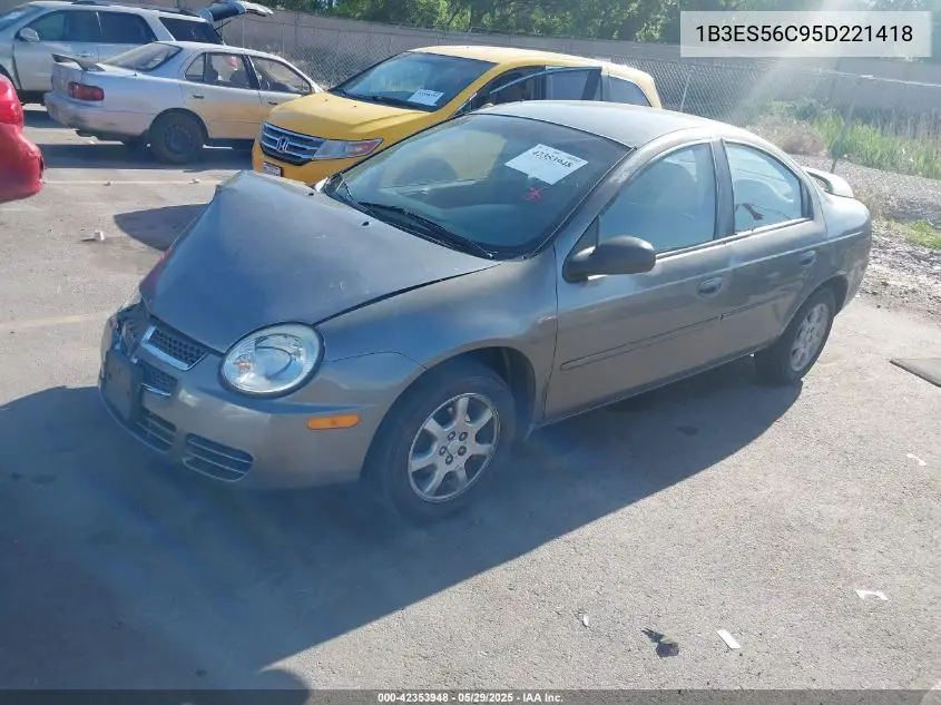 2005 Dodge Neon Sxt VIN: 1B3ES56C95D221418 Lot: 42353948