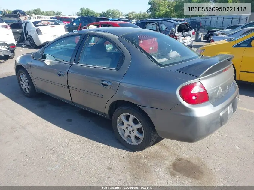 2005 Dodge Neon Sxt VIN: 1B3ES56C95D221418 Lot: 42353948