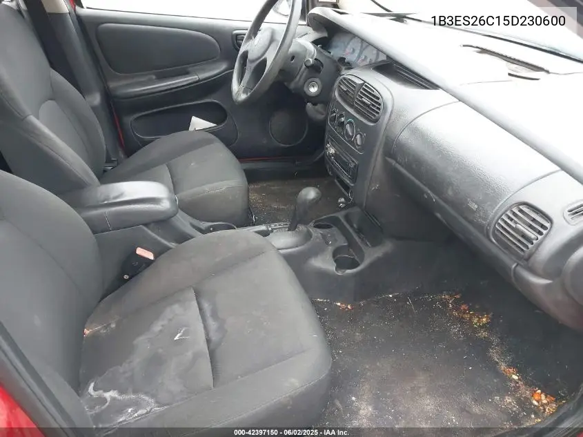 2005 Dodge Neon Se VIN: 1B3ES26C15D230600 Lot: 42397150