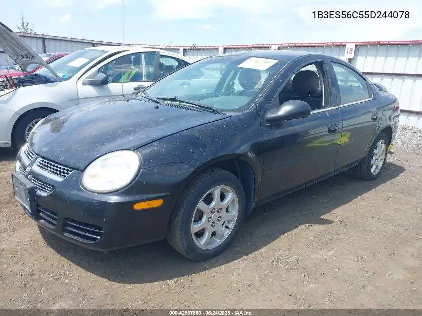 2005 Dodge Neon Sxt VIN: 1B3ES56C55D244078 Lot: 42567860