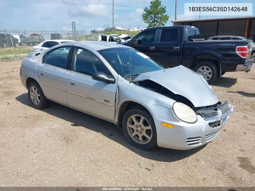 2005 Dodge Neon Sxt VIN: 1B3ES56C35D142648 Lot: 42599069