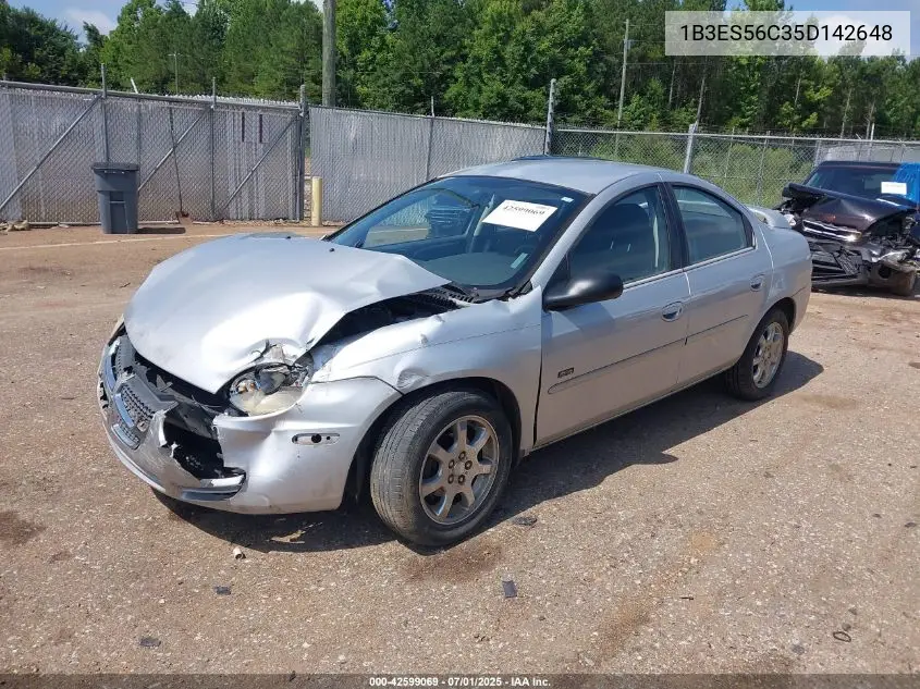 2005 Dodge Neon Sxt VIN: 1B3ES56C35D142648 Lot: 42599069