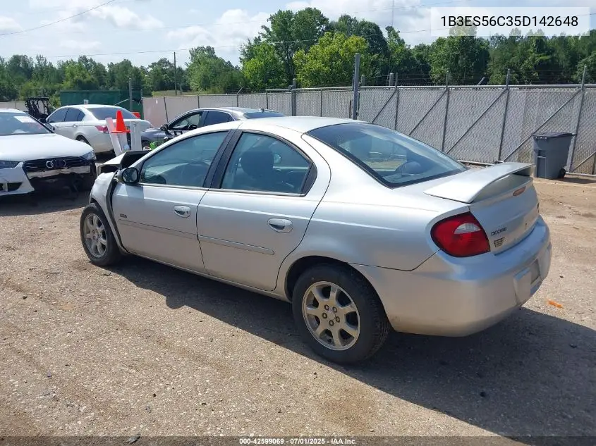 2005 Dodge Neon Sxt VIN: 1B3ES56C35D142648 Lot: 42599069