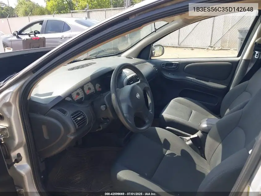 2005 Dodge Neon Sxt VIN: 1B3ES56C35D142648 Lot: 42599069
