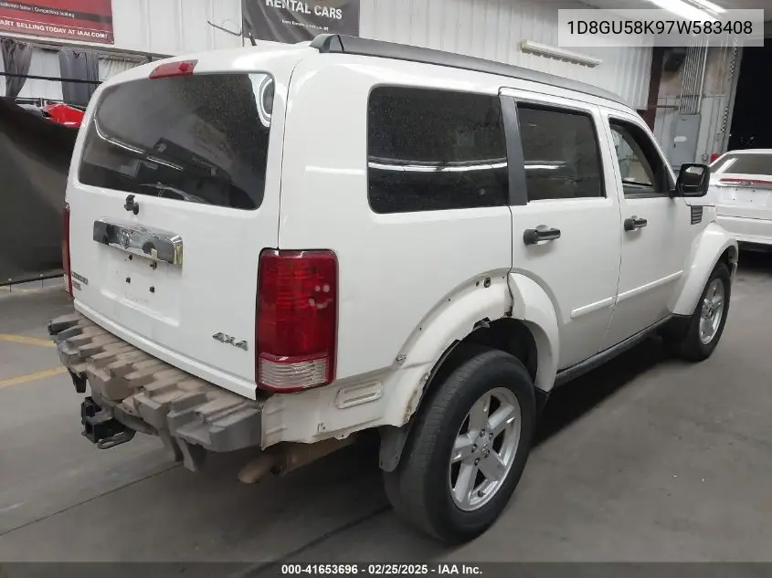 2007 Dodge Nitro Slt/Rt VIN: 1D8GU58K97W583408 Lot: 41653696