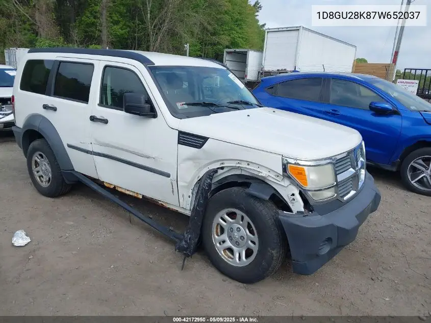 2007 Dodge Nitro Sxt VIN: 1D8GU28K87W652037 Lot: 42172950