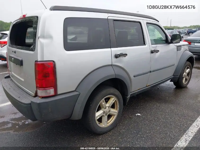 2007 Dodge Nitro Sxt VIN: 1D8GU28KX7W664576 Lot: 42198929