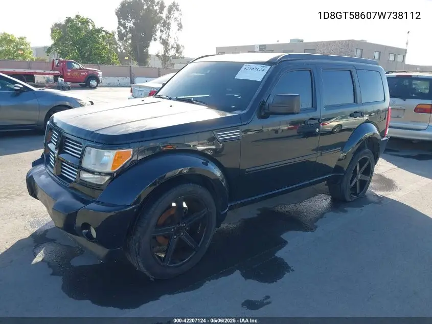2007 Dodge Nitro Slt/Rt VIN: 1D8GT58607W738112 Lot: 42207124