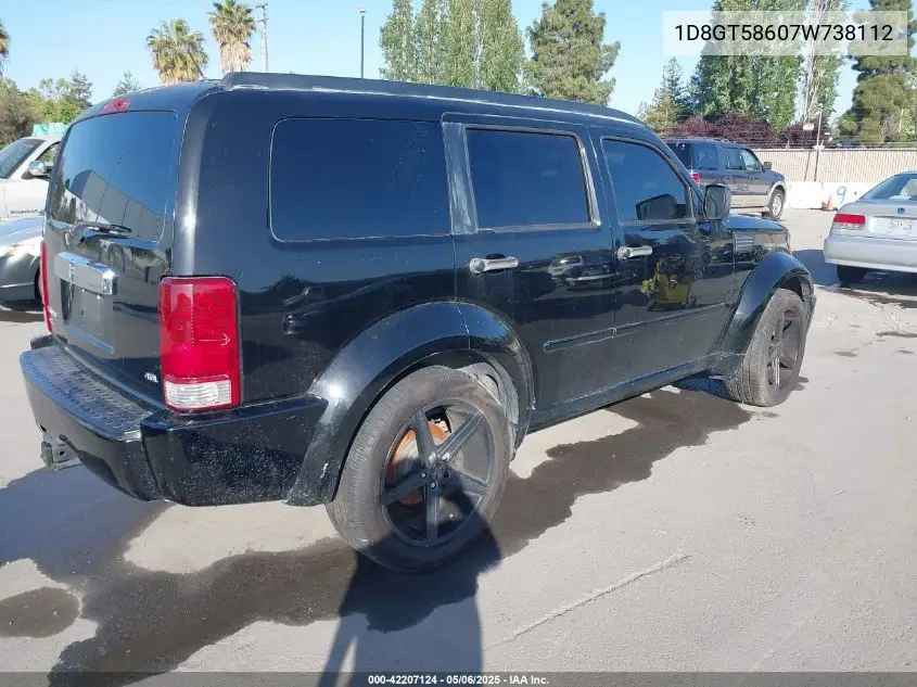 2007 Dodge Nitro Slt/Rt VIN: 1D8GT58607W738112 Lot: 42207124