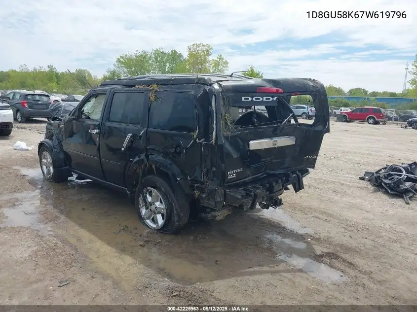 2007 Dodge Nitro Slt/Rt VIN: 1D8GU58K67W619796 Lot: 42225963