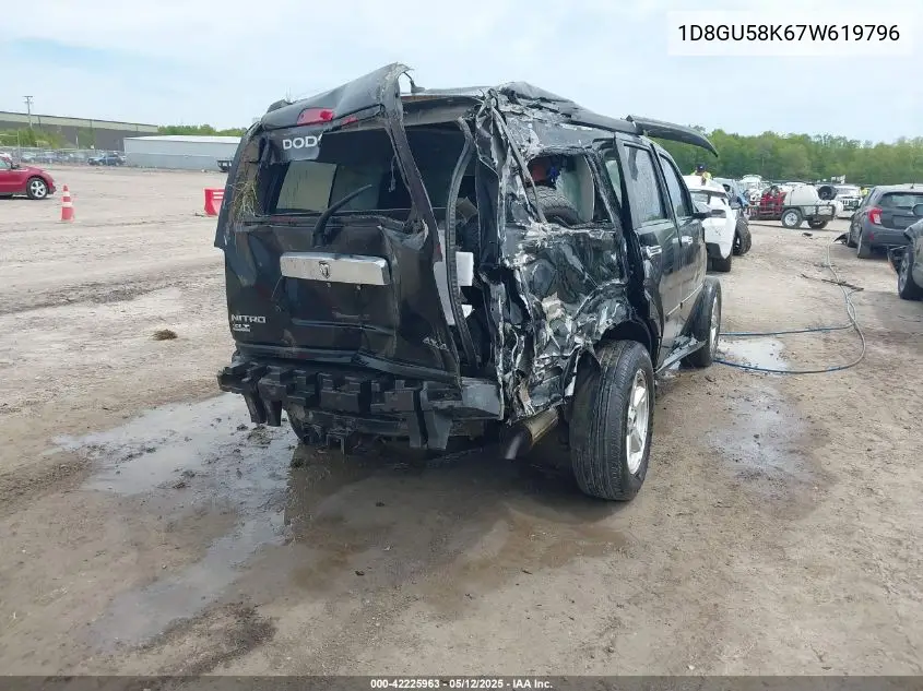 2007 Dodge Nitro Slt/Rt VIN: 1D8GU58K67W619796 Lot: 42225963