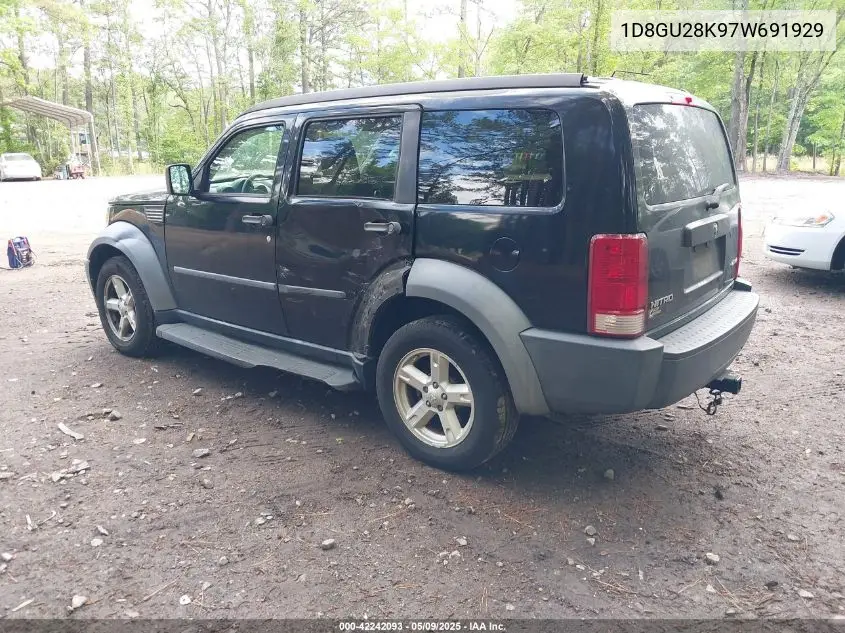 2007 Dodge Nitro Sxt VIN: 1D8GU28K97W691929 Lot: 42242093