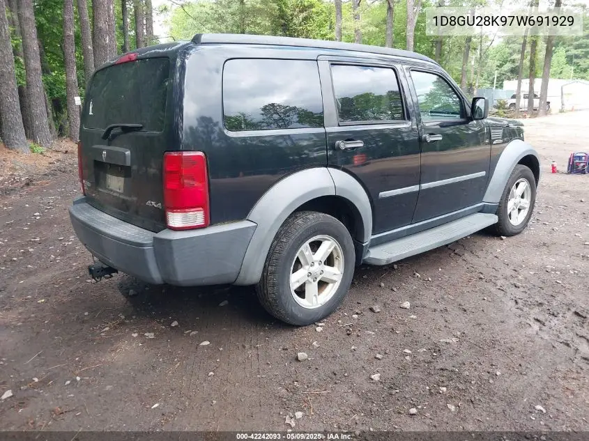 2007 Dodge Nitro Sxt VIN: 1D8GU28K97W691929 Lot: 42242093