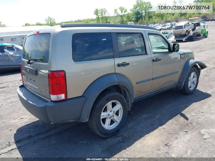 2007 Dodge Nitro Sxt VIN: 1D8GU28K67W700764 Lot: 42244697