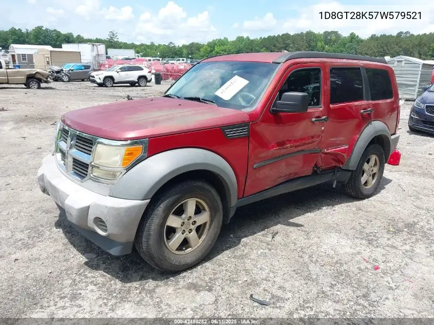 2007 Dodge Nitro Sxt VIN: 1D8GT28K57W579521 Lot: 42488282
