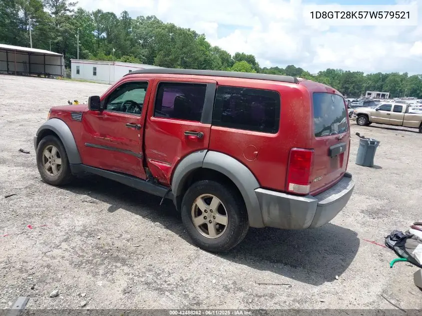 2007 Dodge Nitro Sxt VIN: 1D8GT28K57W579521 Lot: 42488282
