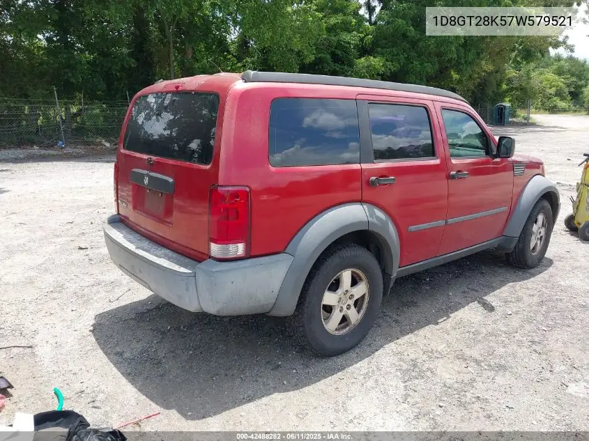 2007 Dodge Nitro Sxt VIN: 1D8GT28K57W579521 Lot: 42488282