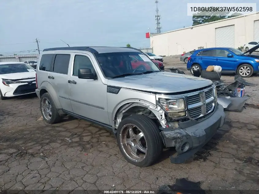 2007 Dodge Nitro Sxt VIN: 1D8GU28K37W562598 Lot: 42491176