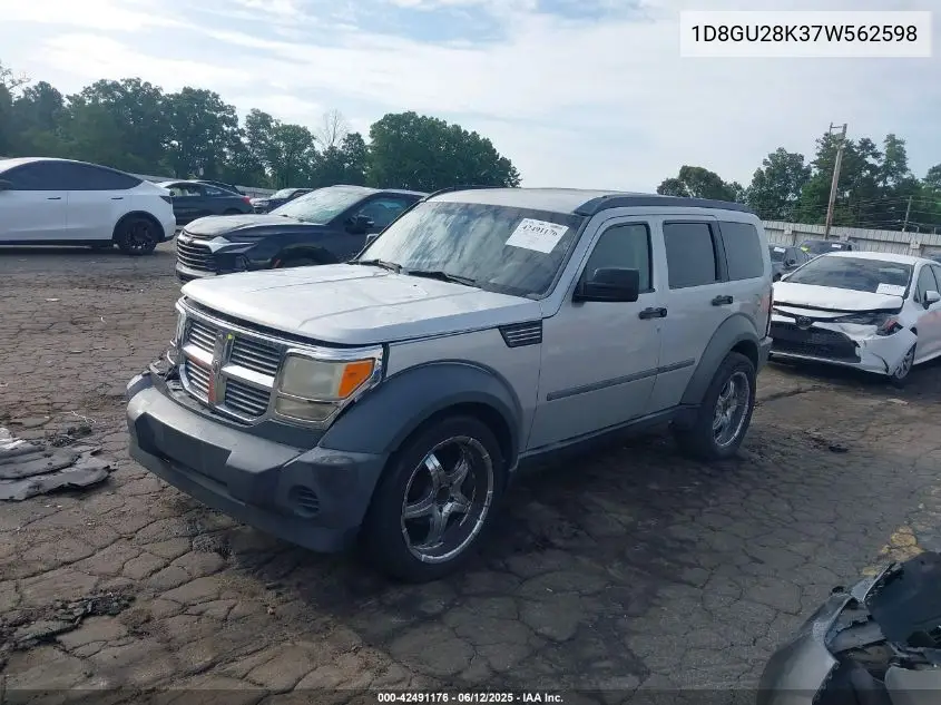 2007 Dodge Nitro Sxt VIN: 1D8GU28K37W562598 Lot: 42491176