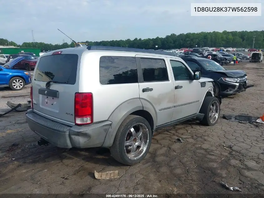 2007 Dodge Nitro Sxt VIN: 1D8GU28K37W562598 Lot: 42491176