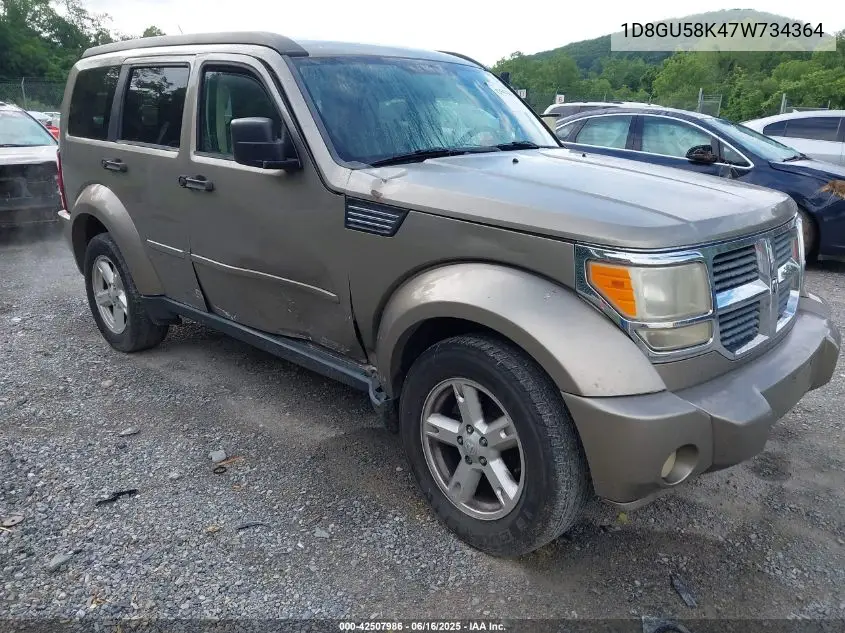 2007 Dodge Nitro Slt/Rt VIN: 1D8GU58K47W734364 Lot: 42507986