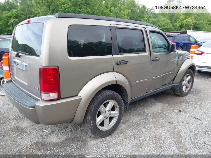 2007 Dodge Nitro Slt/Rt VIN: 1D8GU58K47W734364 Lot: 42507986