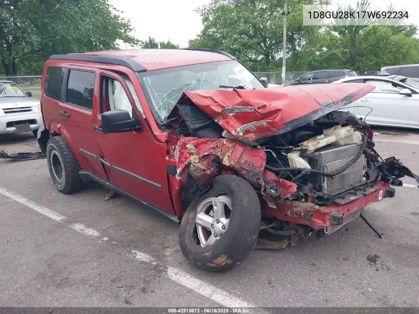 2007 Dodge Nitro Sxt VIN: 1D8GU28K17W692234 Lot: 42515672