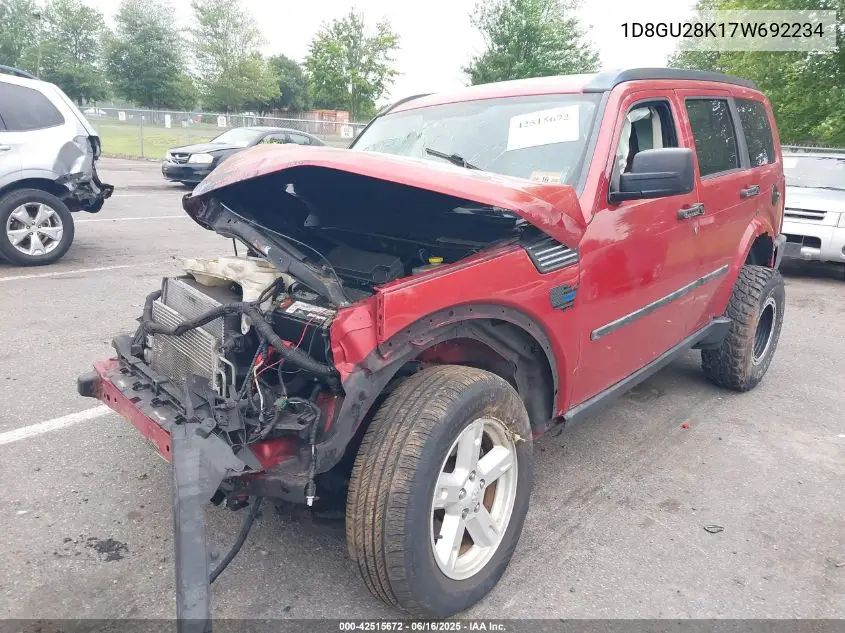 2007 Dodge Nitro Sxt VIN: 1D8GU28K17W692234 Lot: 42515672