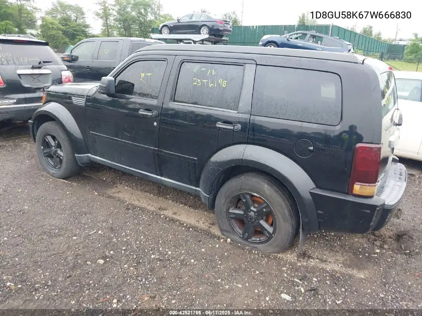 2007 Dodge Nitro Slt/Rt VIN: 1D8GU58K67W666830 Lot: 42521766