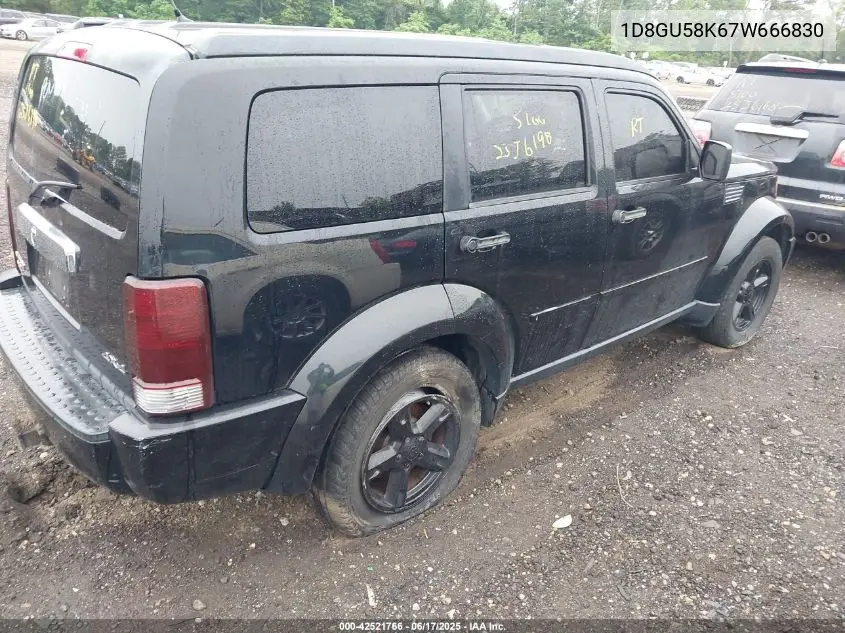 2007 Dodge Nitro Slt/Rt VIN: 1D8GU58K67W666830 Lot: 42521766