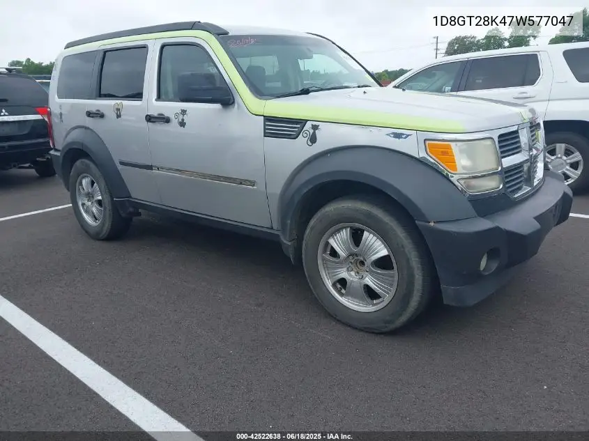 2007 Dodge Nitro Sxt VIN: 1D8GT28K47W577047 Lot: 42522638