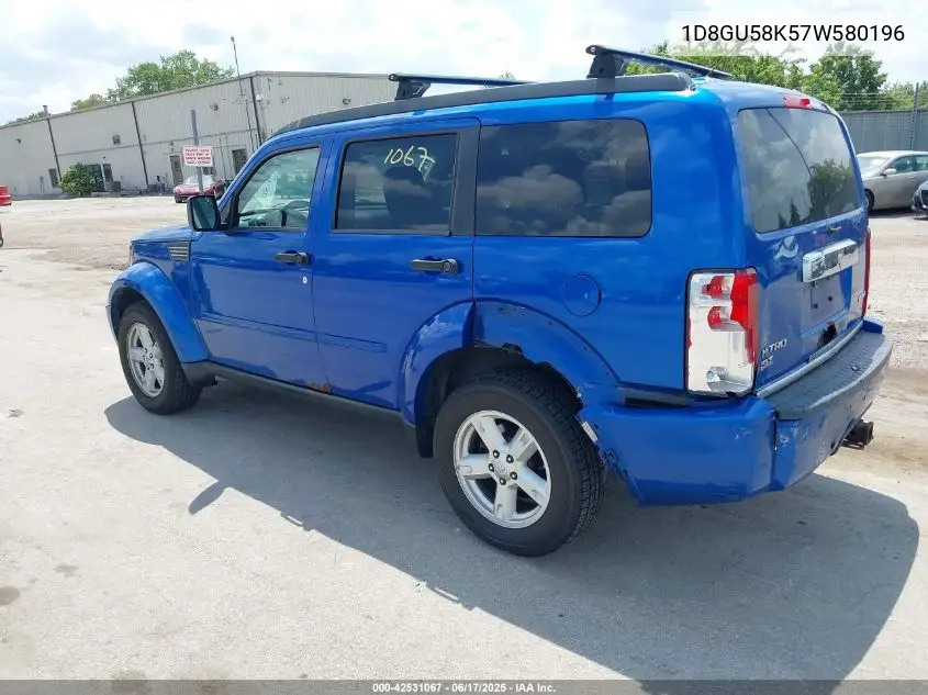 2007 Dodge Nitro Slt/Rt VIN: 1D8GU58K57W580196 Lot: 42531067