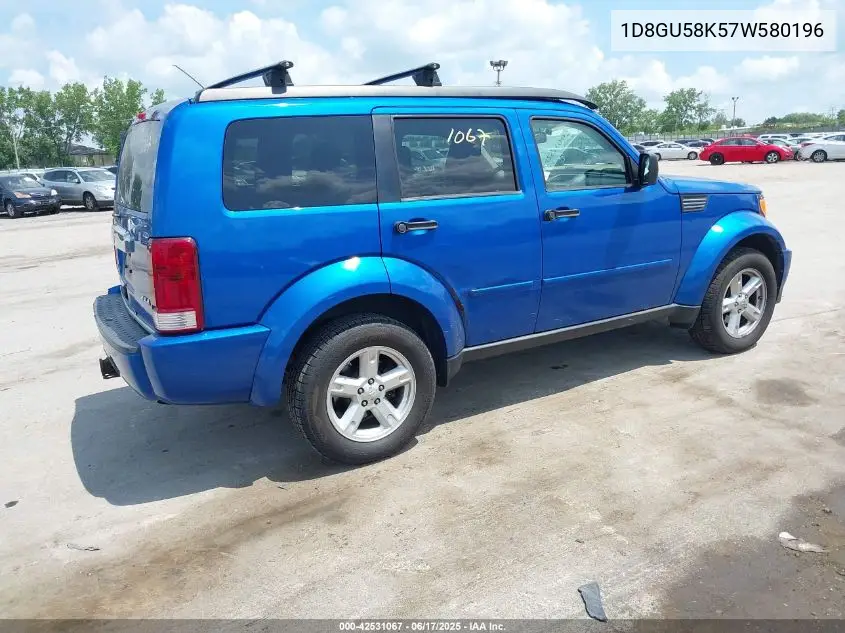 2007 Dodge Nitro Slt/Rt VIN: 1D8GU58K57W580196 Lot: 42531067