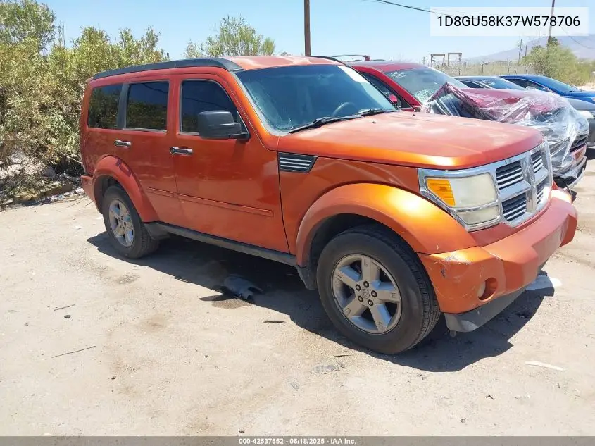 2007 Dodge Nitro Slt/Rt VIN: 1D8GU58K37W578706 Lot: 42537552