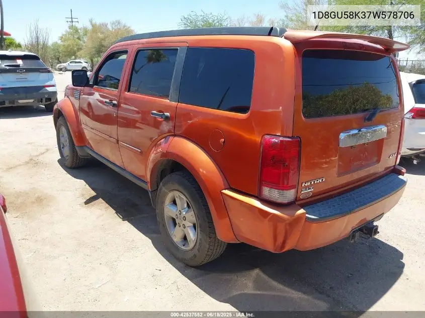2007 Dodge Nitro Slt/Rt VIN: 1D8GU58K37W578706 Lot: 42537552